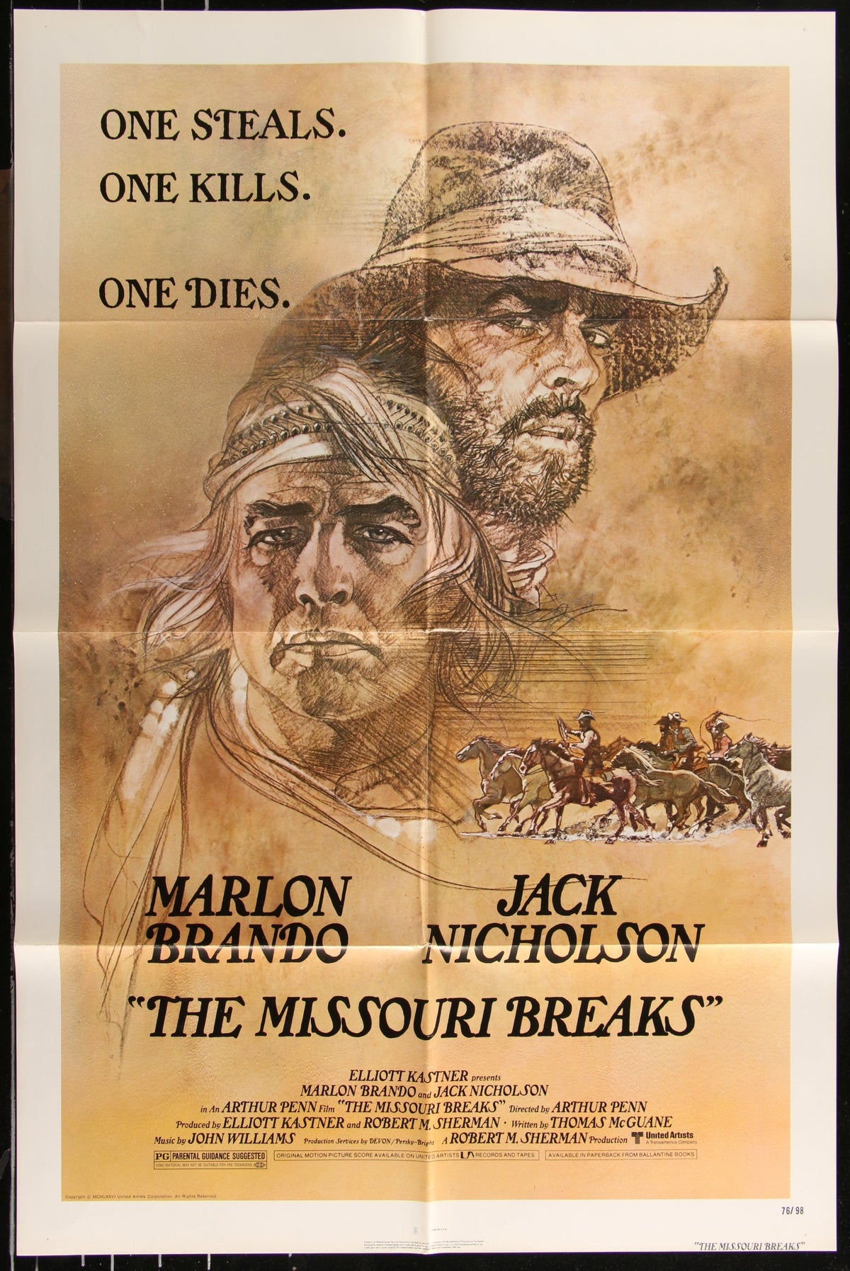 The Missouri Breaks (1976) Original US One Sheet Cinema Poster