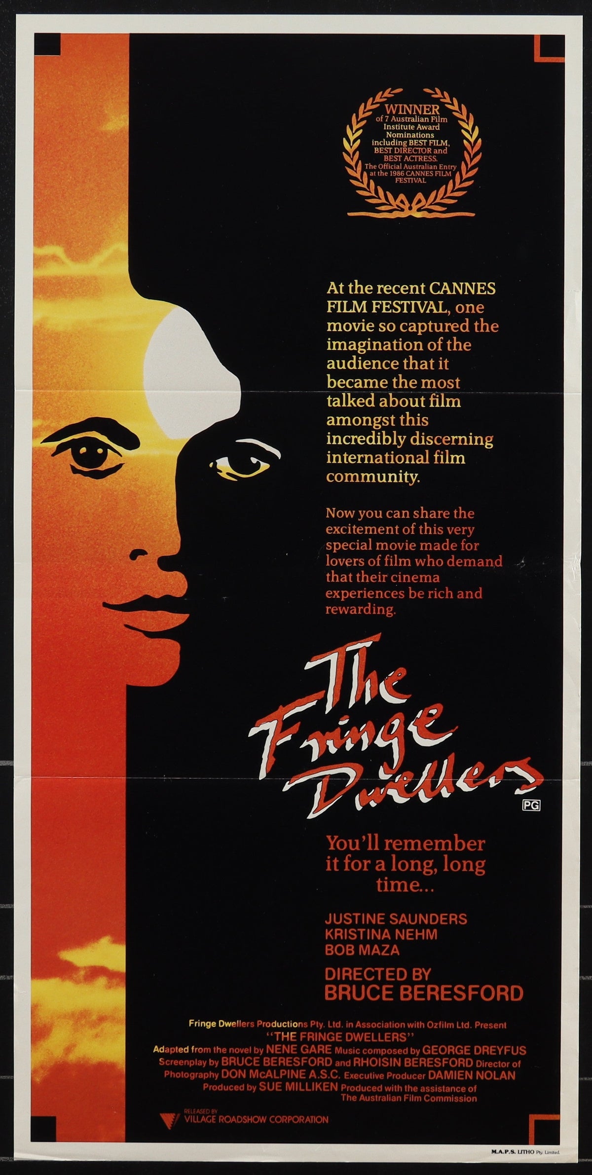 The Fringe Dwellers (1986) Original Australian Daybill Movie Poster