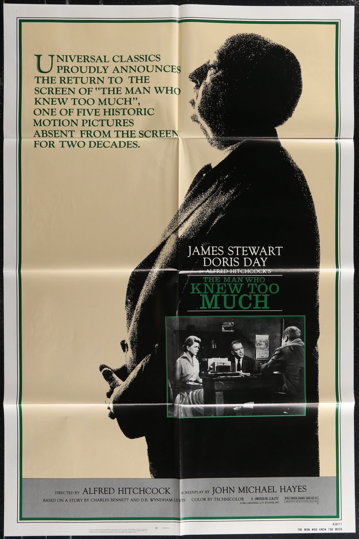 The Man Who Knew Too Much (1983 Re-Release) Original US One Sheet Movie Poster