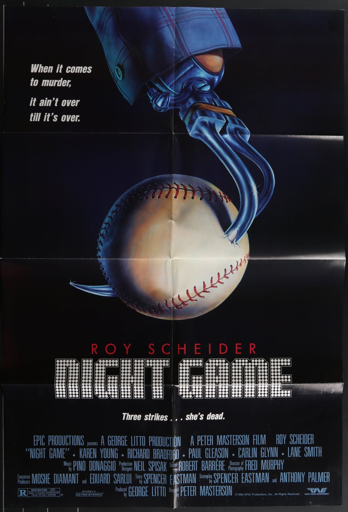 Night Game (1989) Original US One Sheet Movie Poster
