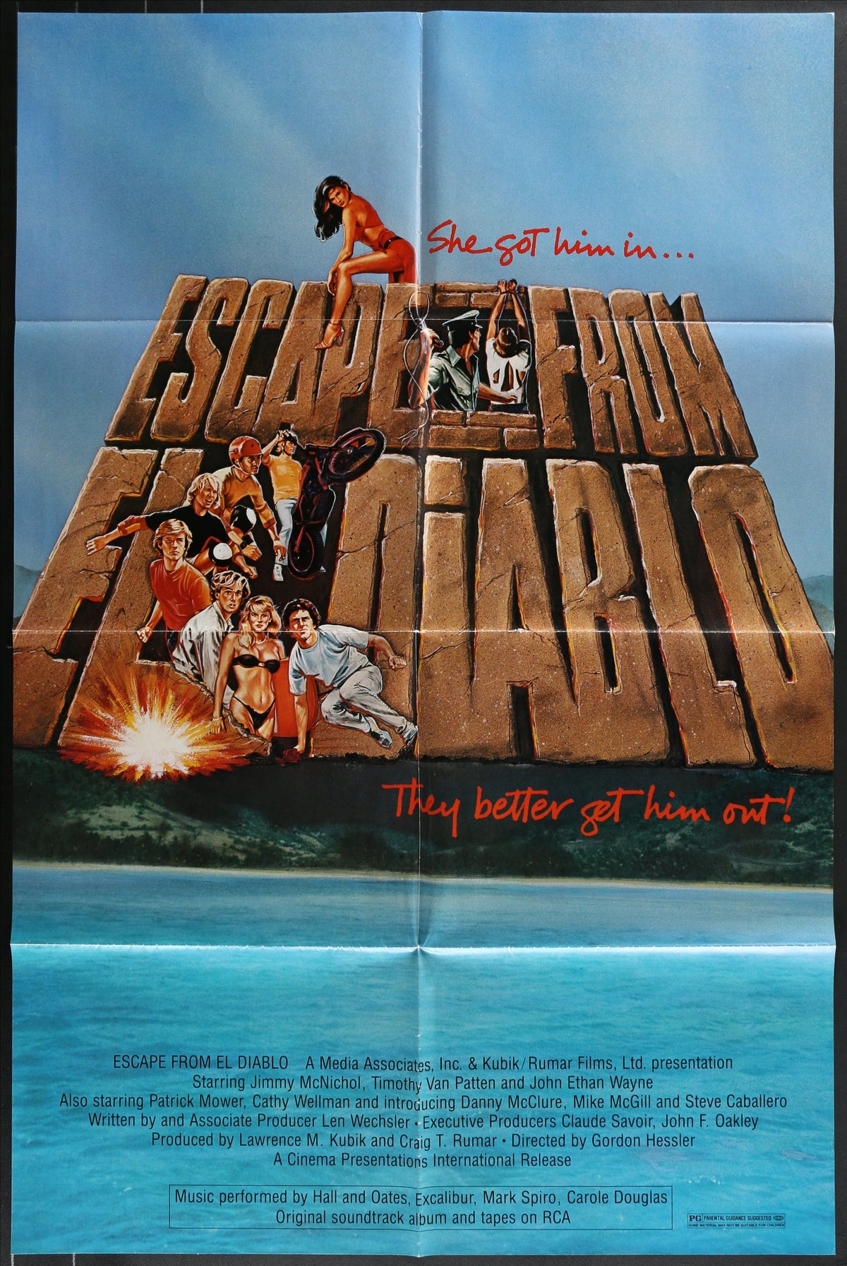 Escape From El Diablo (1983) Original US One Sheet Movie Poster