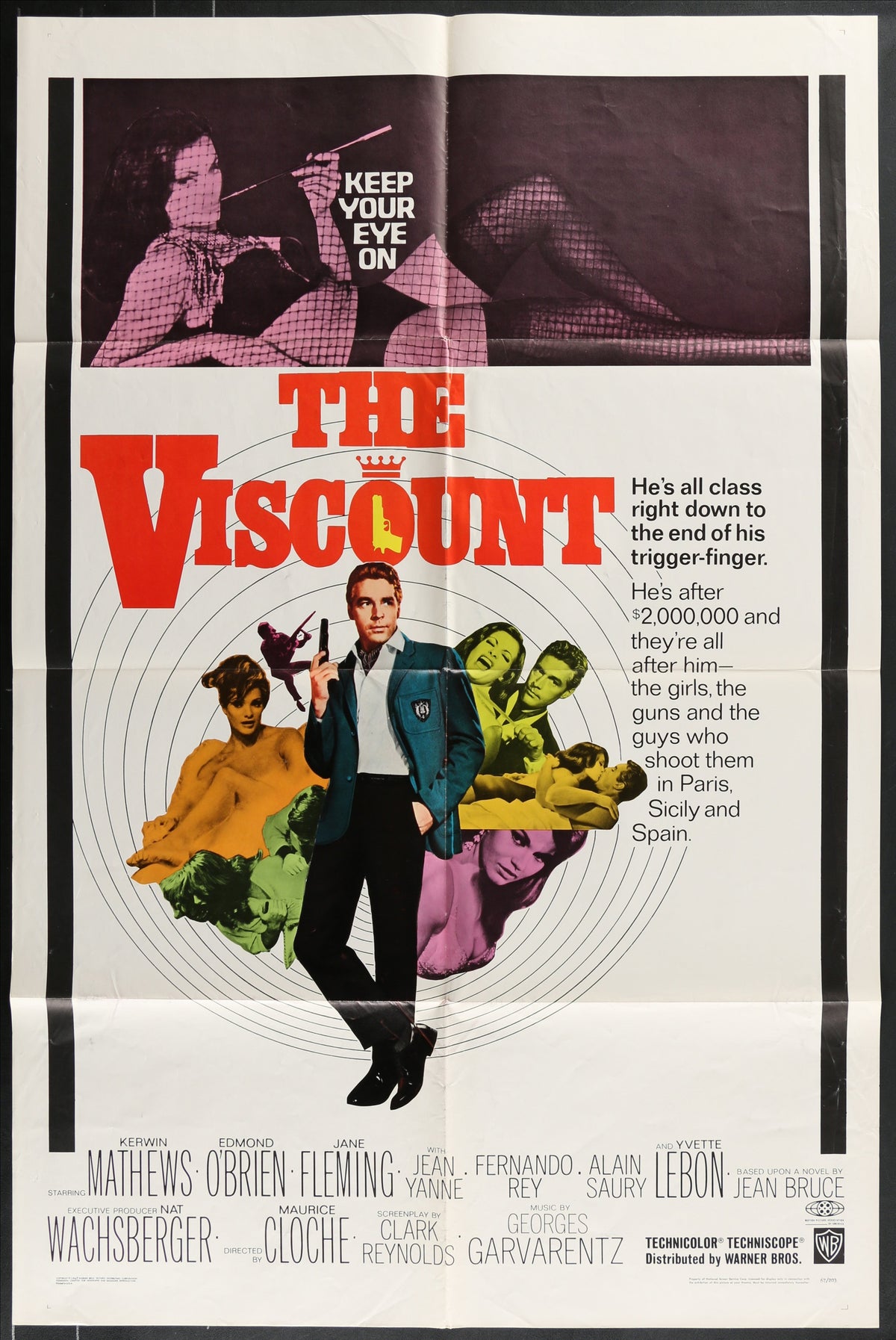 The Viscount (1967) Original US One Sheet Movie Poster