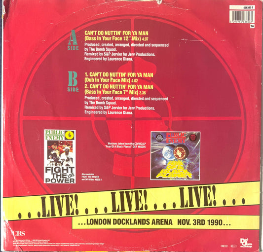Public Enemy – Can't Do Nuttin' For Ya Man (1990) – 12" Hip Hop Vinyl