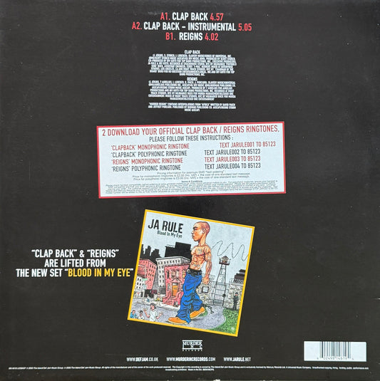 Ja Rule – Clap Back / Reigns - 12" Vinyl (2003)