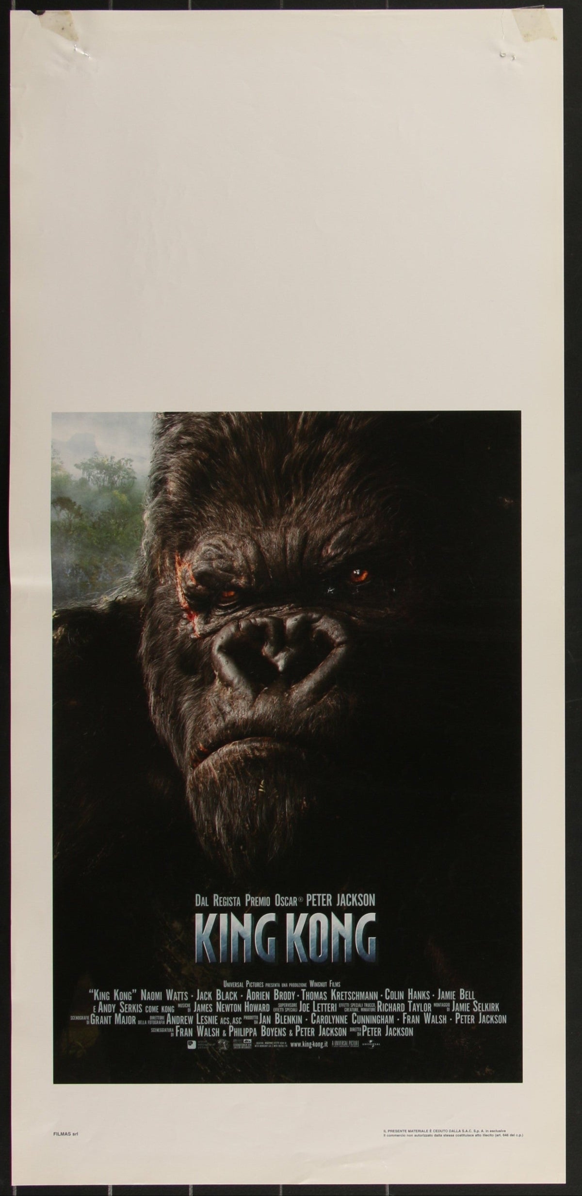 King Kong (2005) Original Italian Locandina Movie Poster