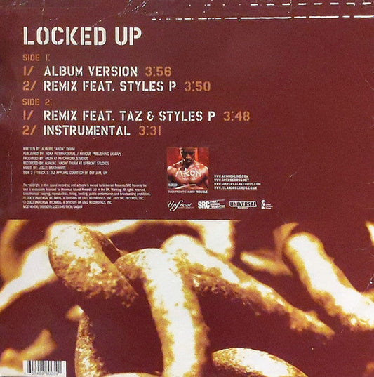 Akon – Locked Up – 2004 Hip Hop · 12" Vinyl · M / NM Sleeve