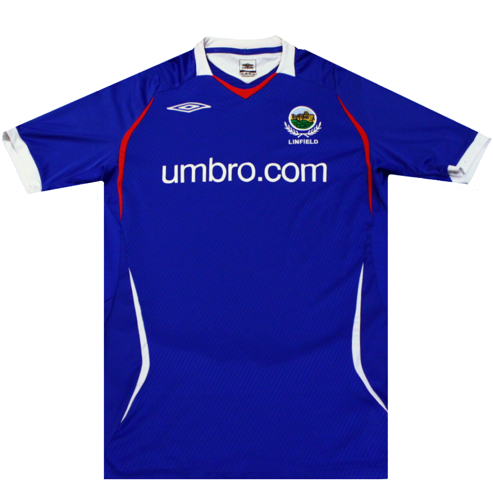 Linfield 2008-2009 Home Football Shirt (Excellent) M