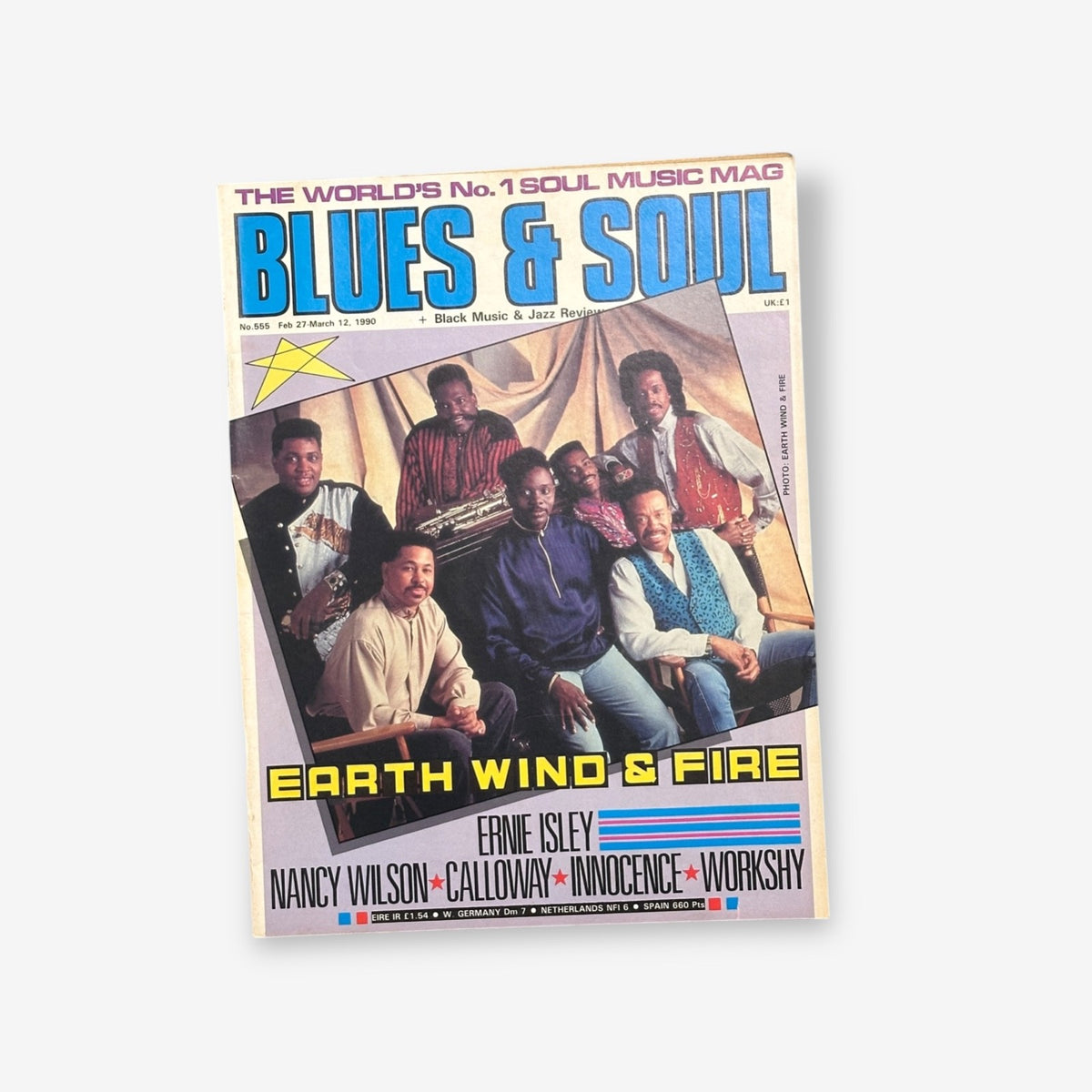 1990 Earth, Wind & Fire - Blues & Soul Magazine Issue 555
