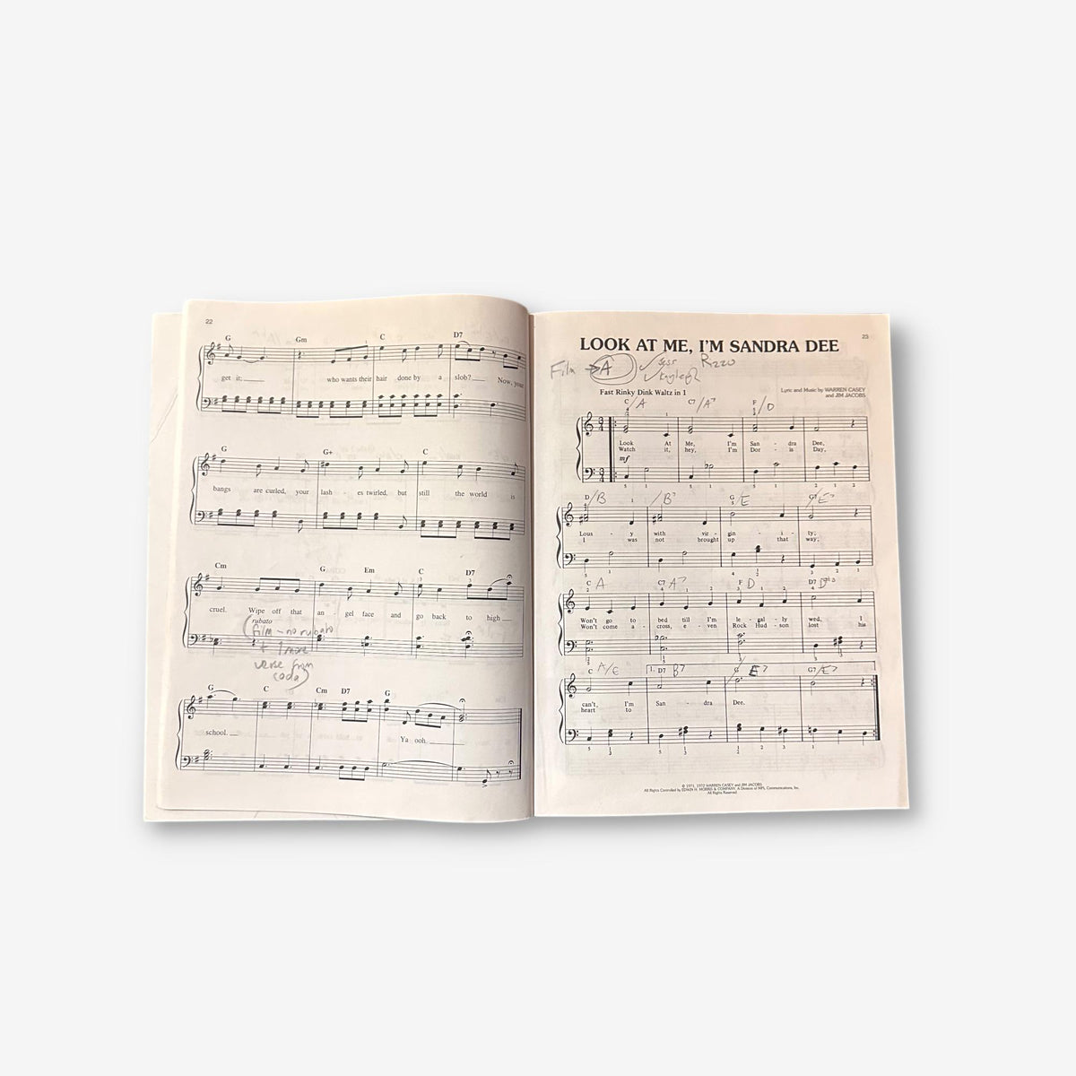 Grease Is Still The Word - 20th Anniversary Paperback Music Sheet Book 1998