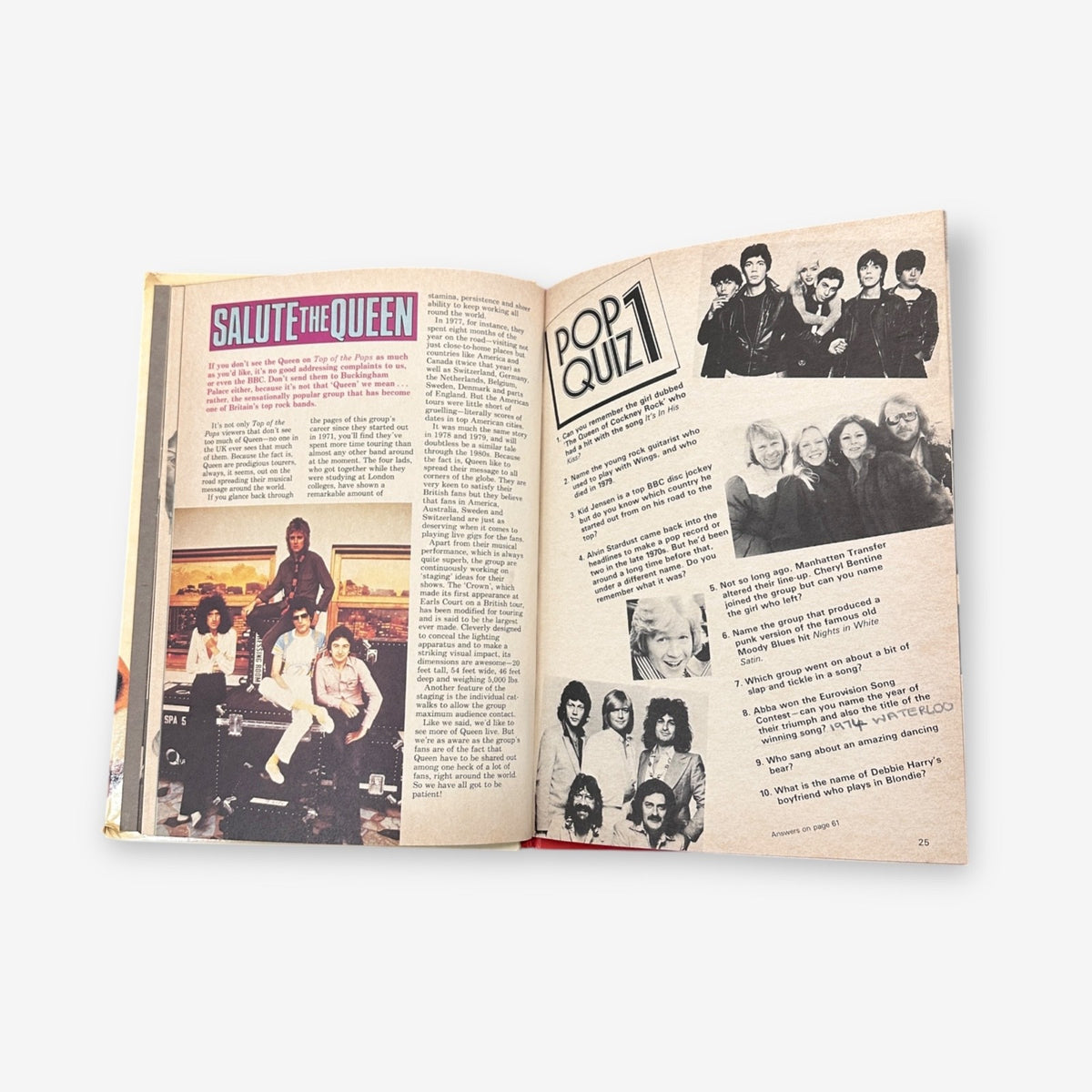 Top Of The Pops Annual 1981 Hardback Book 1981