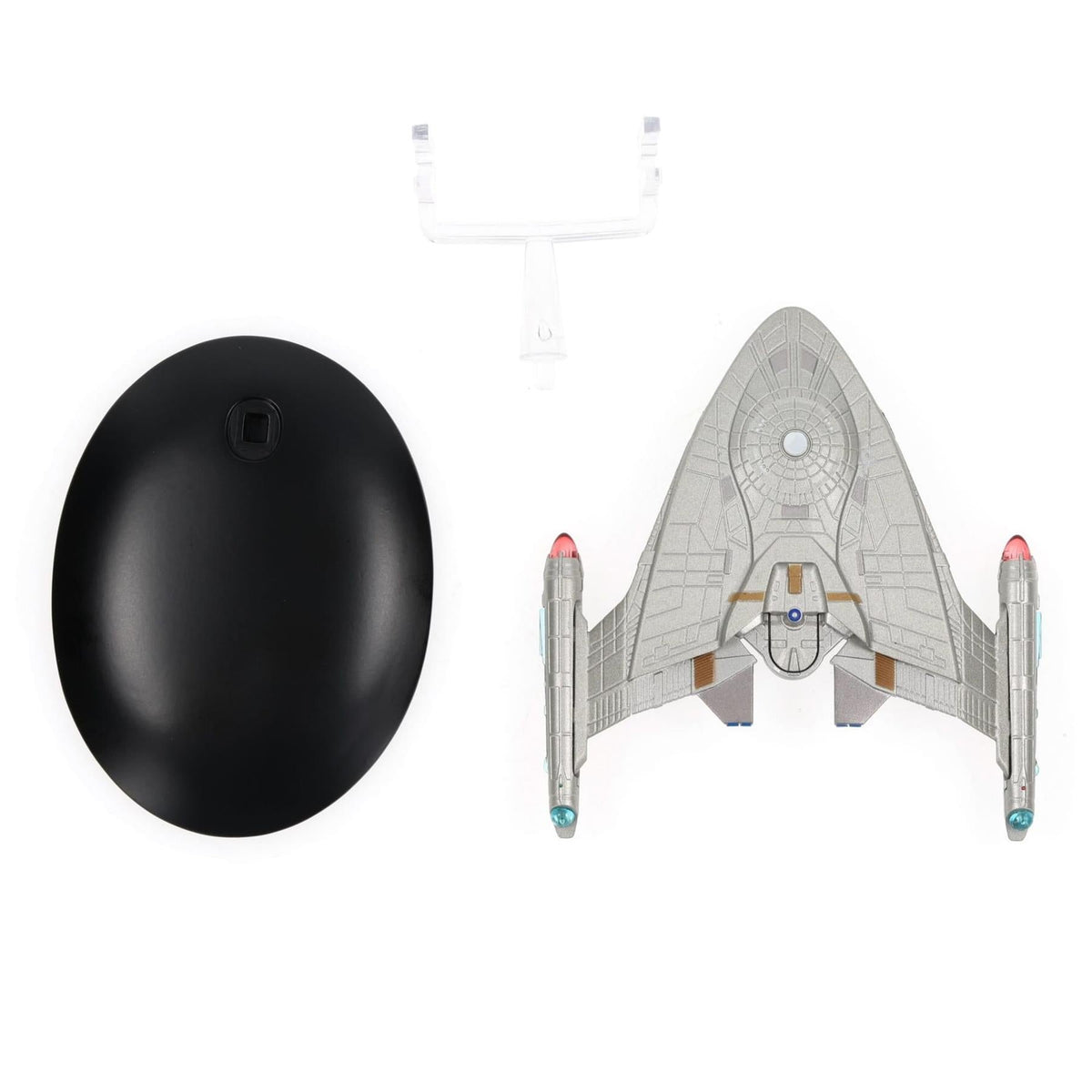 #82 United Earth Starfleet Warp Delta Model Diecast Ship Window Box (Eaglemoss / Star Trek)
