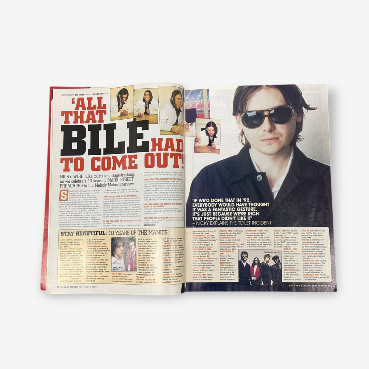 1999 Manic Street Preachers - The Unforgettable Wire - Melody Maker Magazine