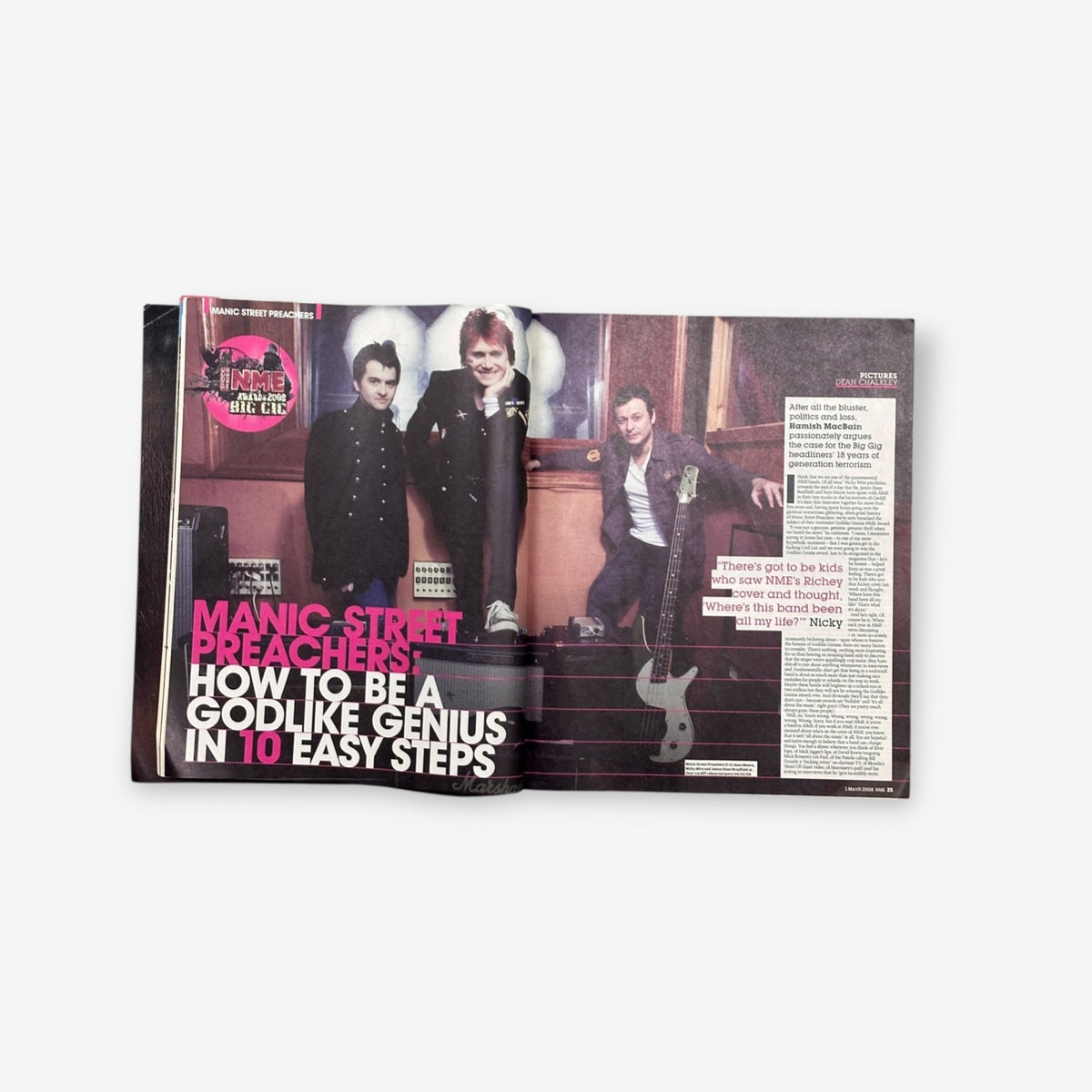2008 Manic Street Preachers - Gear Up For The Gig Of Their Lives - NME Magazine