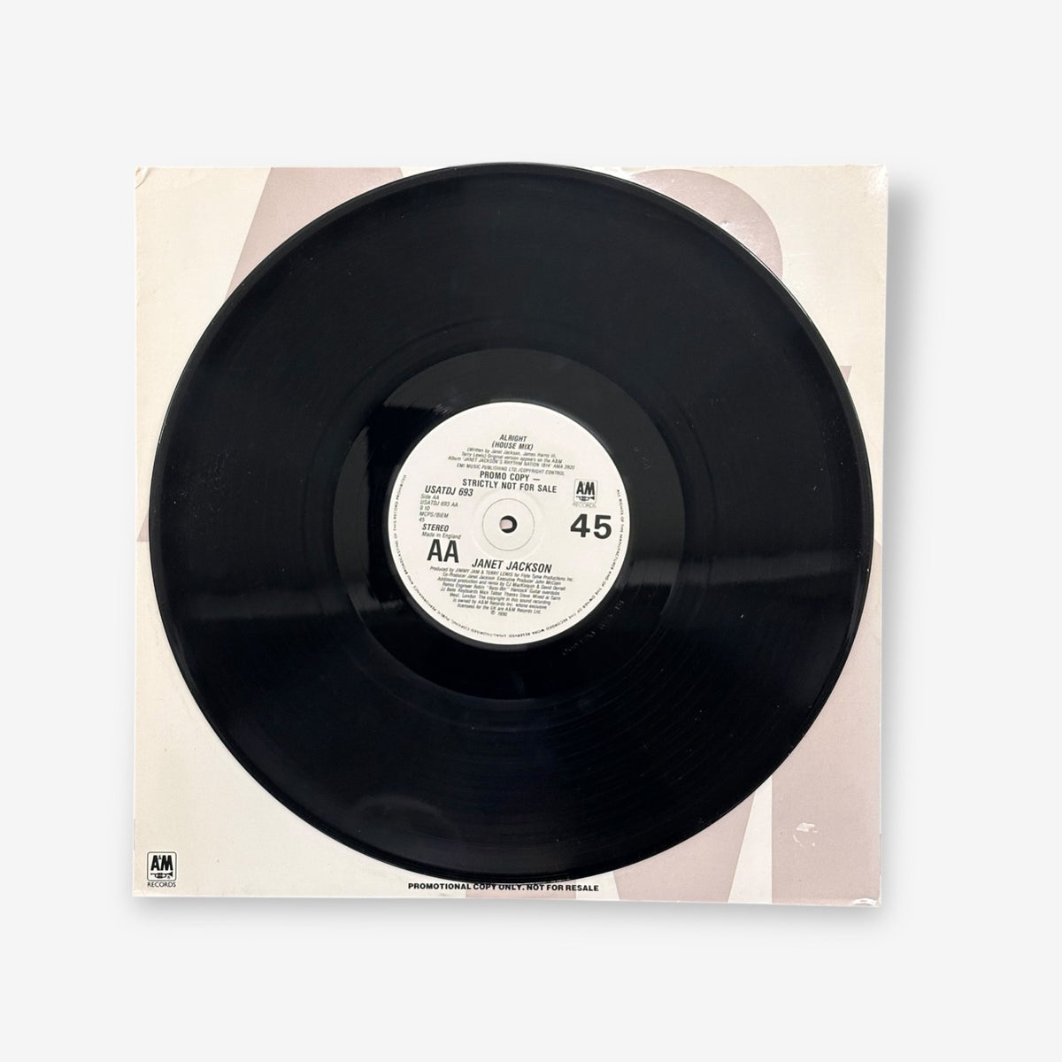 Janet Jackson - Alright (Promo) Vinyl Record 1990