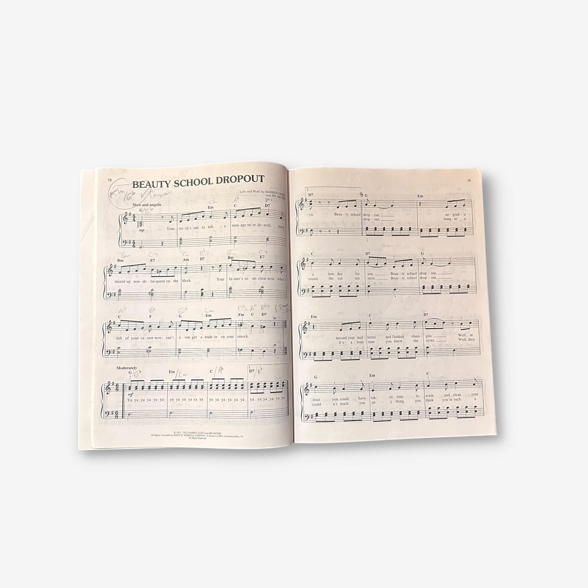 Grease Is Still The Word - 20th Anniversary Paperback Music Sheet Book 1998