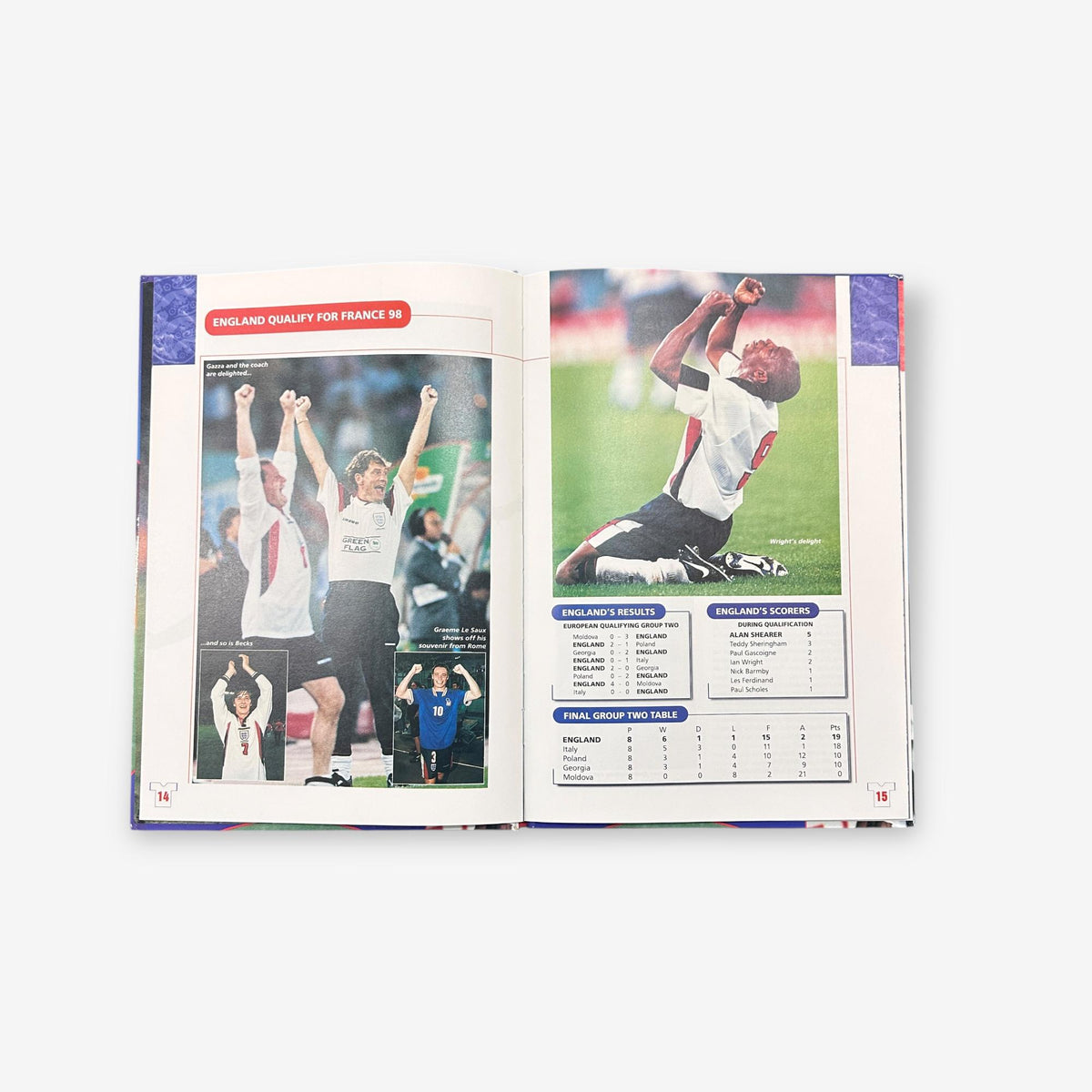 The Official England Football Team Annual 1999- Hardback Book (Tony Lynch) 1998