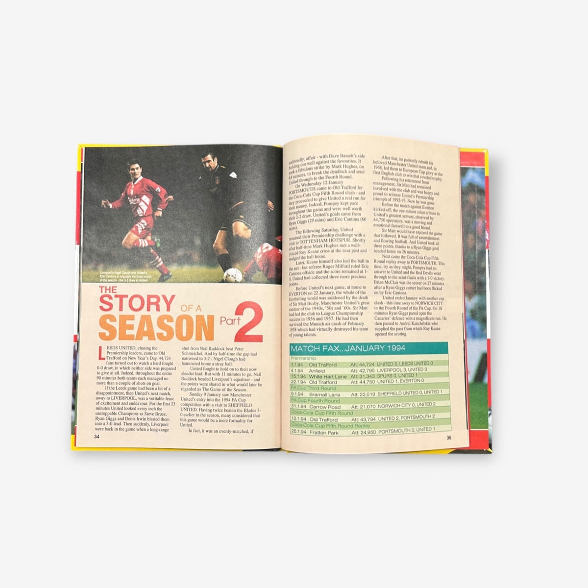 Manchester United Special Hardback Book (Laurence Anthony) 1994