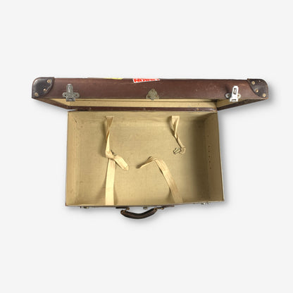Vintage Globe-Trotter Band & Music Sticker Suitcase
