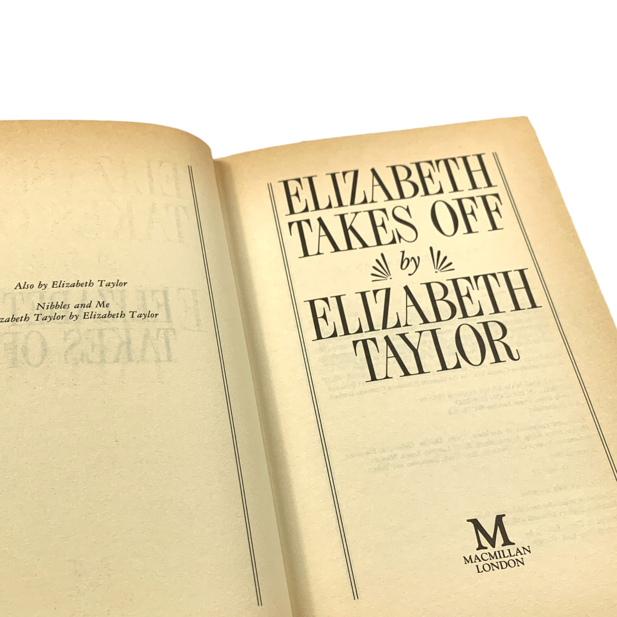 Elizabeth Taylor - 'Elizabeth Takes Off' - 1987 Hardcover Book