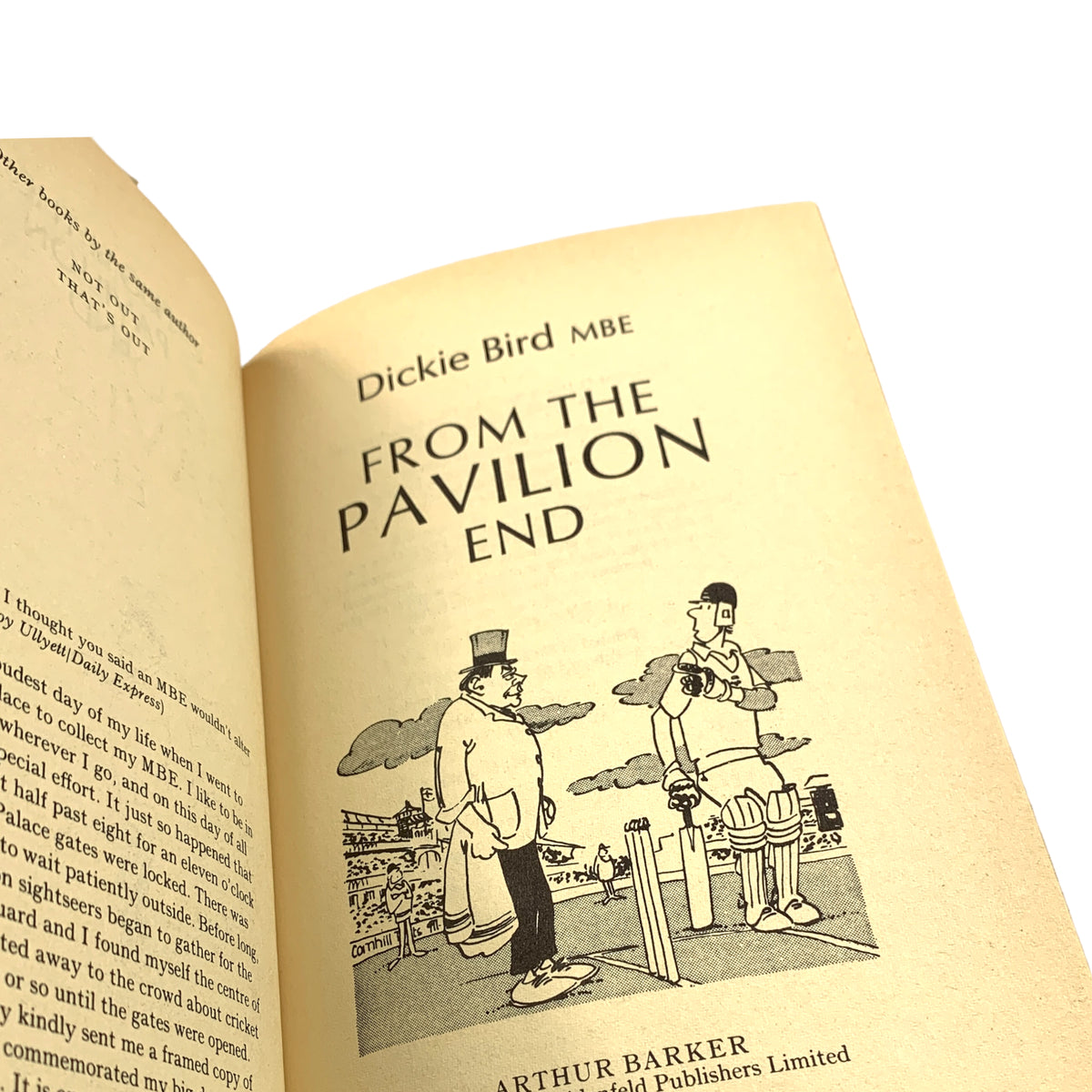 Dickie Bird - 'From The Pavilion End' - 1988 Hardcover Book by Brian Johnston