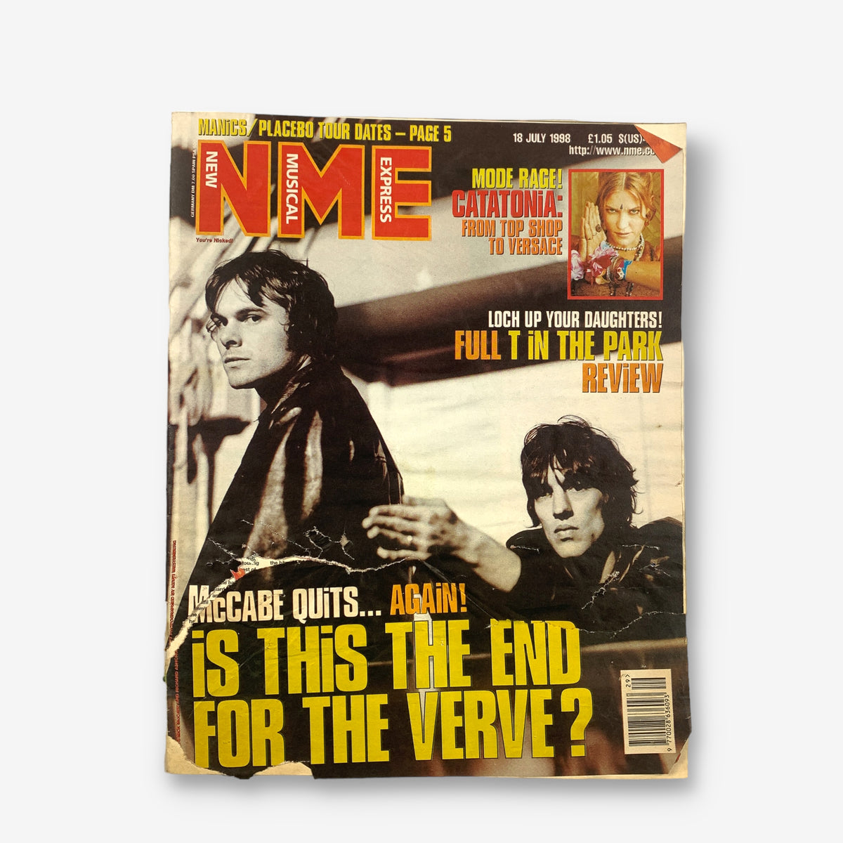 1998 The Verve - McCabe Quits - NME Magazine