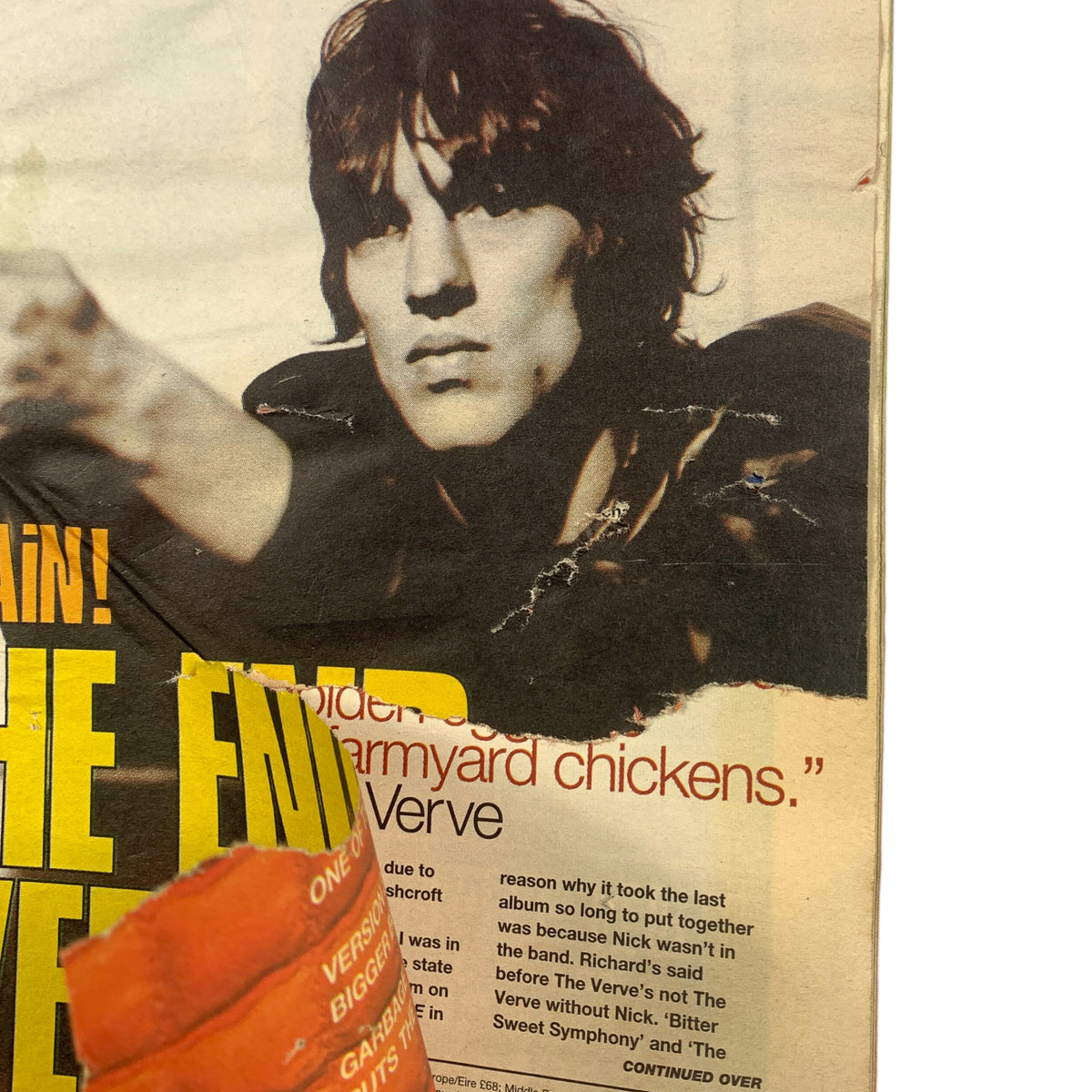1998 The Verve - McCabe Quits - NME Magazine