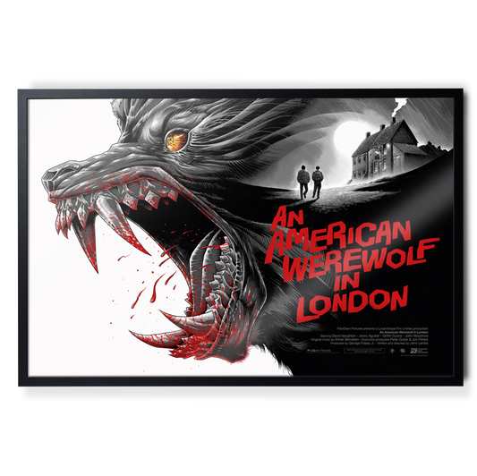 Officially Licensed - An American Werewolf In London Print Framed 24x36 Inch Poster - Black