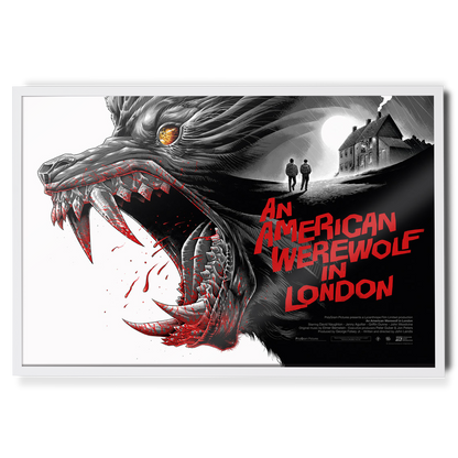 Officially Licensed - An American Werewolf In London Print Framed 24x36 Inch Poster - White