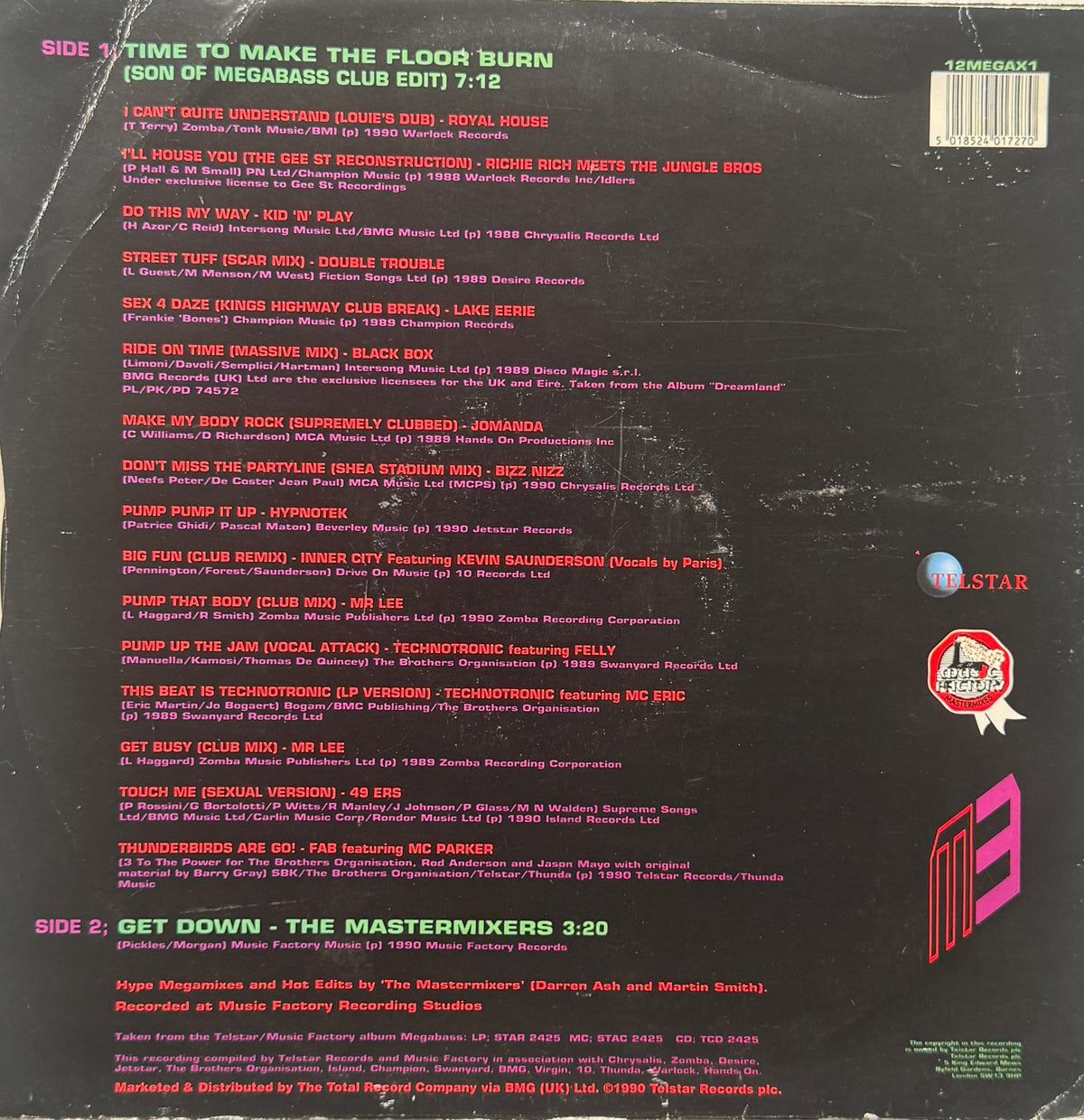 Megabass / The Mastermixers – Time To Make The Floor Burn / Get Down