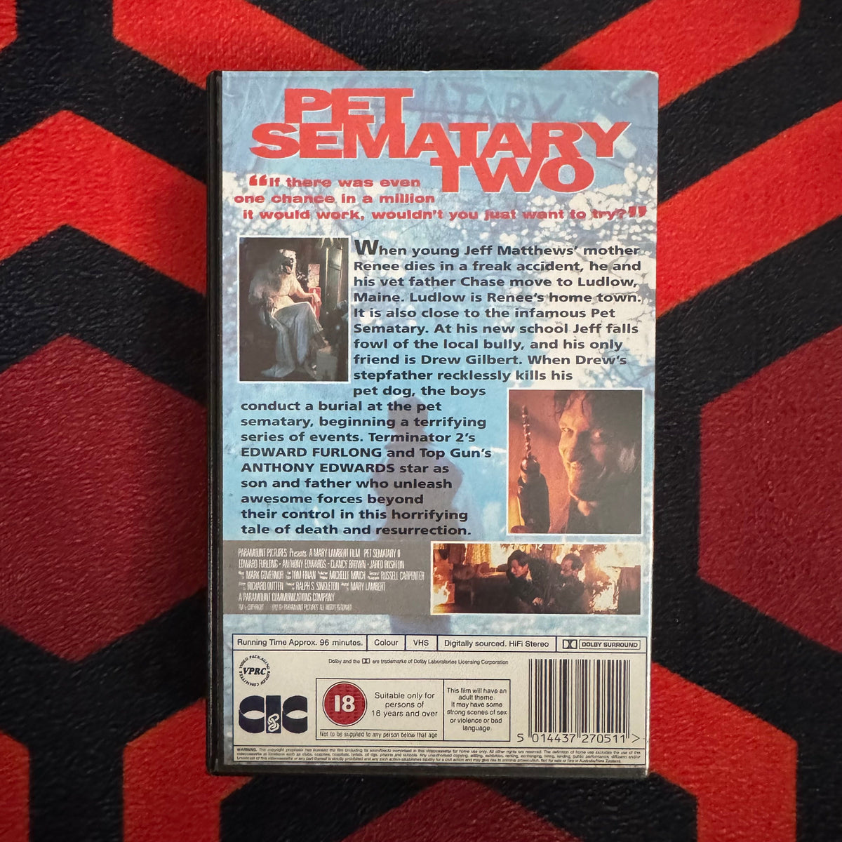 Pet Sematary Two Ex Rental VHS Video (1992) VHB2705