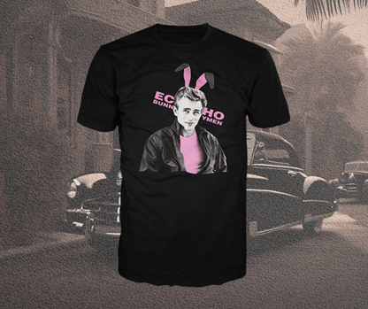Official Echo & The Bunnymen 'James Dean' Bunny Ears T-Shirt Black