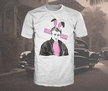 Official Echo & The Bunnymen 'James Dean' Bunny Ears T-Shirt White
