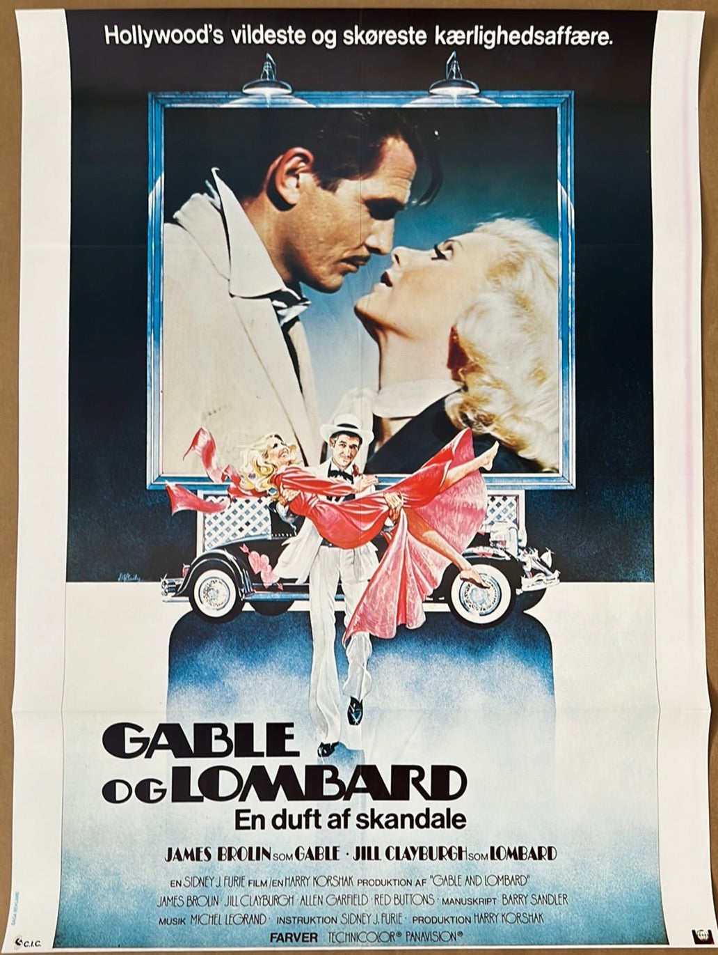 Gable & Lombard (1977) Original Danish Cinema Poster