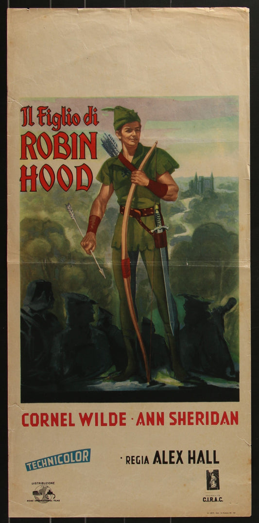 The Bandit Of Sherwood Forest (1959 RR) Original Italian Locandina Movie Poster