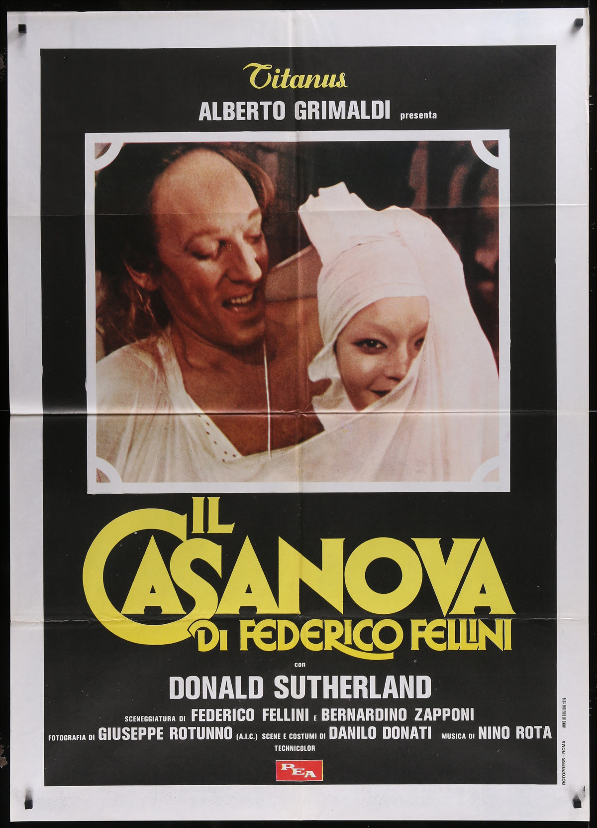 Fellini's Casanova (1976) Original Italian One Panel Movie Poster