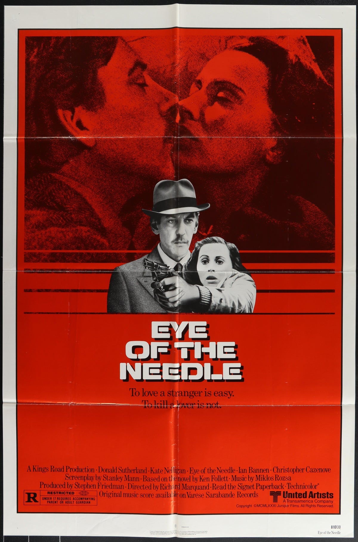 Eye Of The Needle (1981) Original US One Sheey Movie Poster