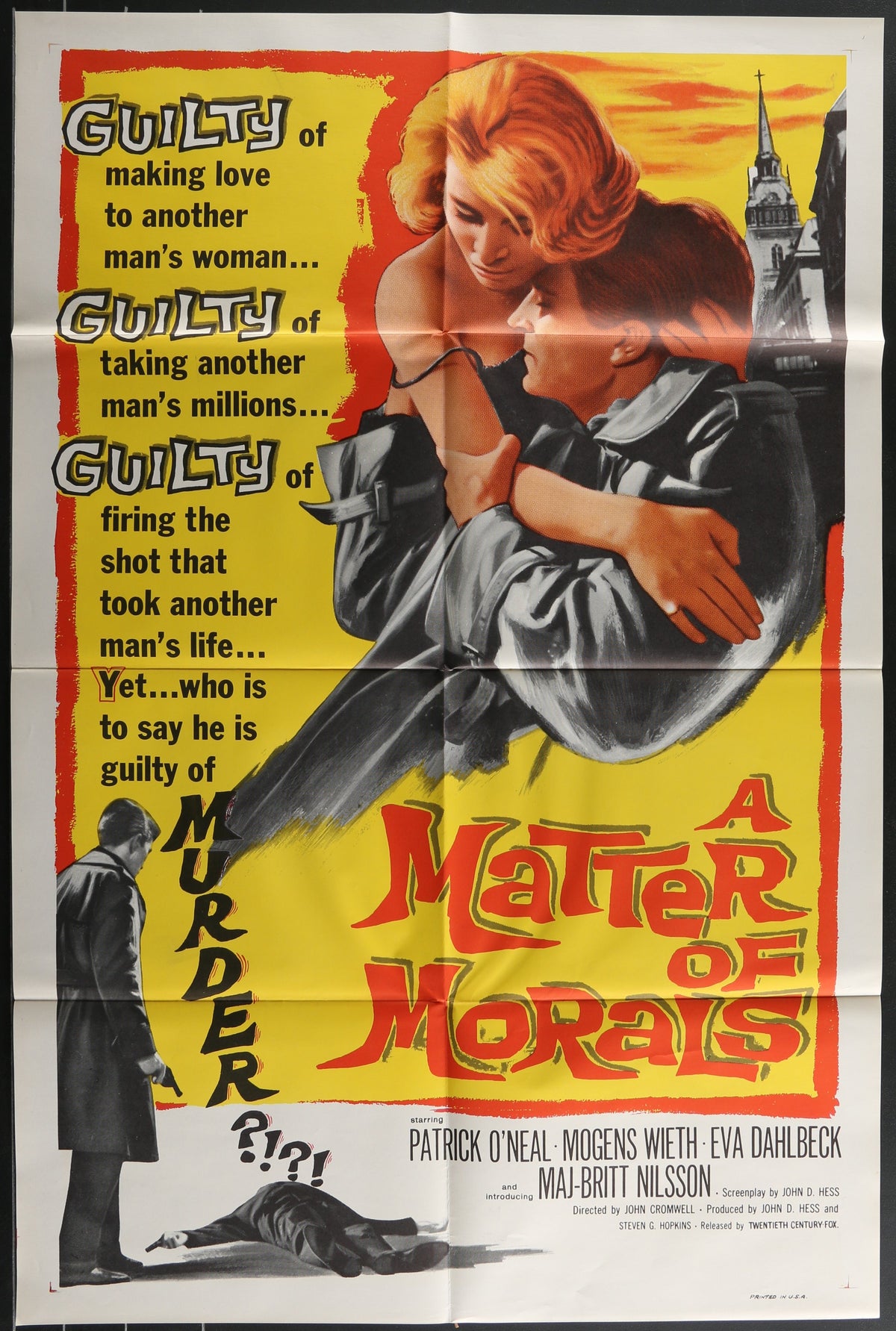 A Matter Of Morals (1961) Original US One Sheet Movie Poster