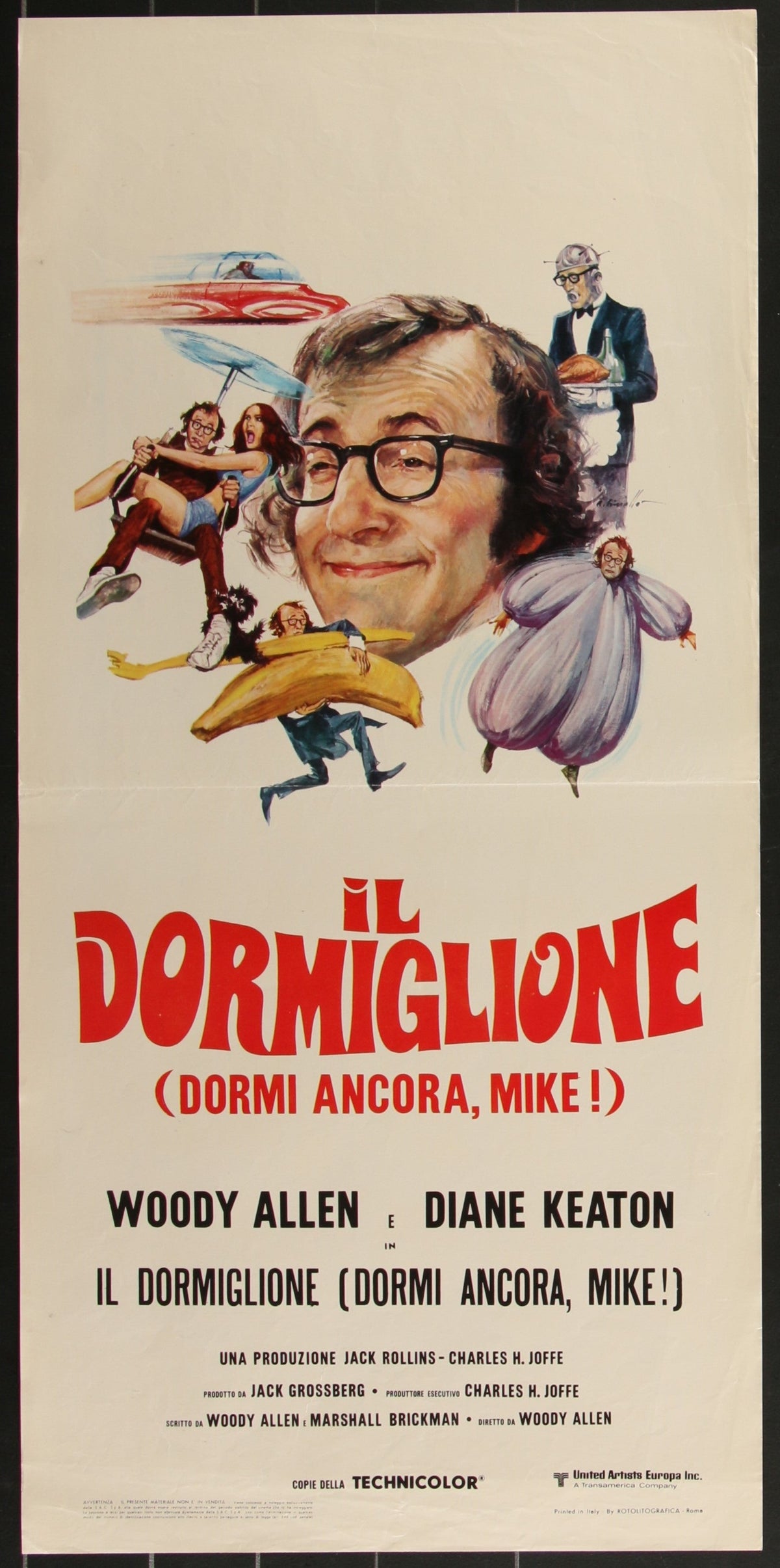 Sleeper (1974) Original Italian Locandina Movie Poster