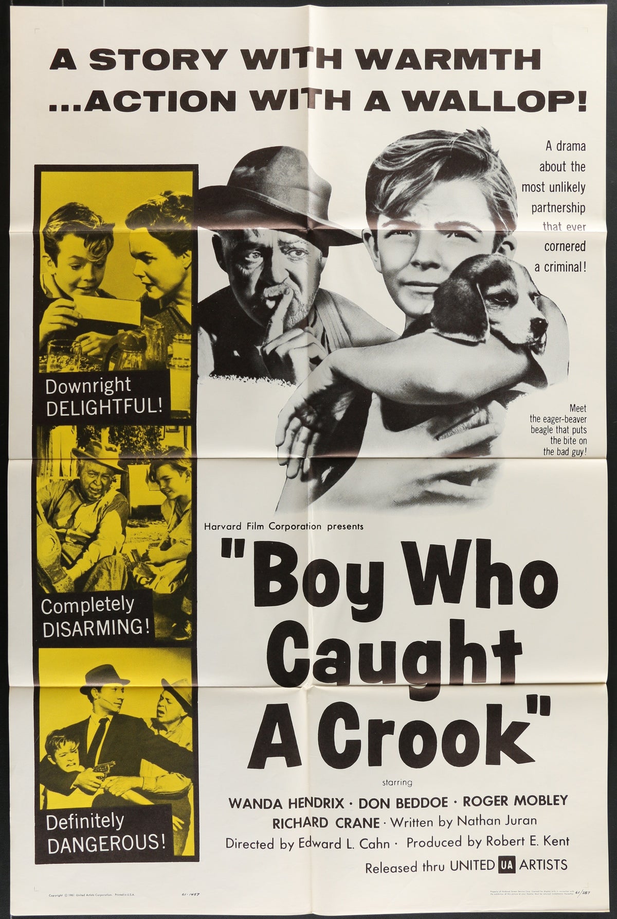 Boy Who Caught A Crook (1961) Original US One Sheet Movie Poster