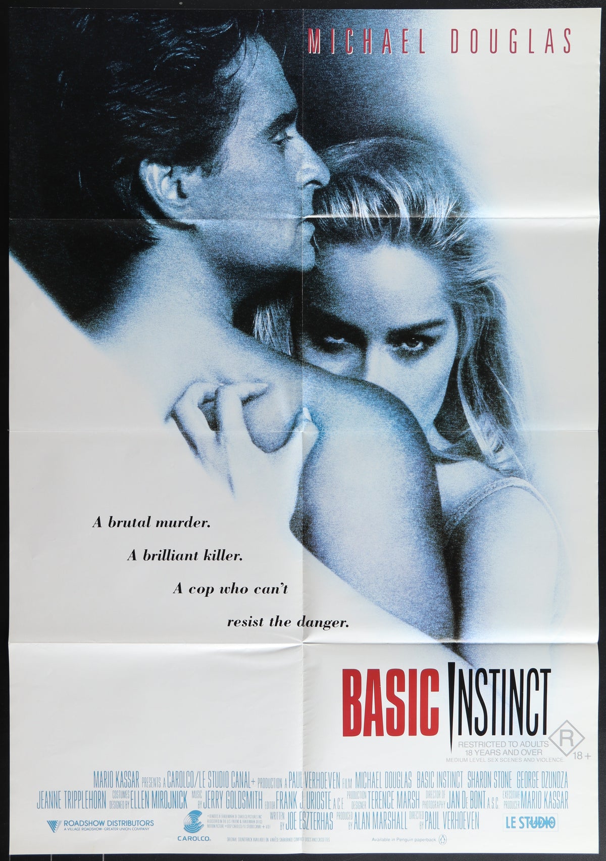 Basic Instinct (1992) Original Australian One Sheet Cinema Poster – Film Memorabilia