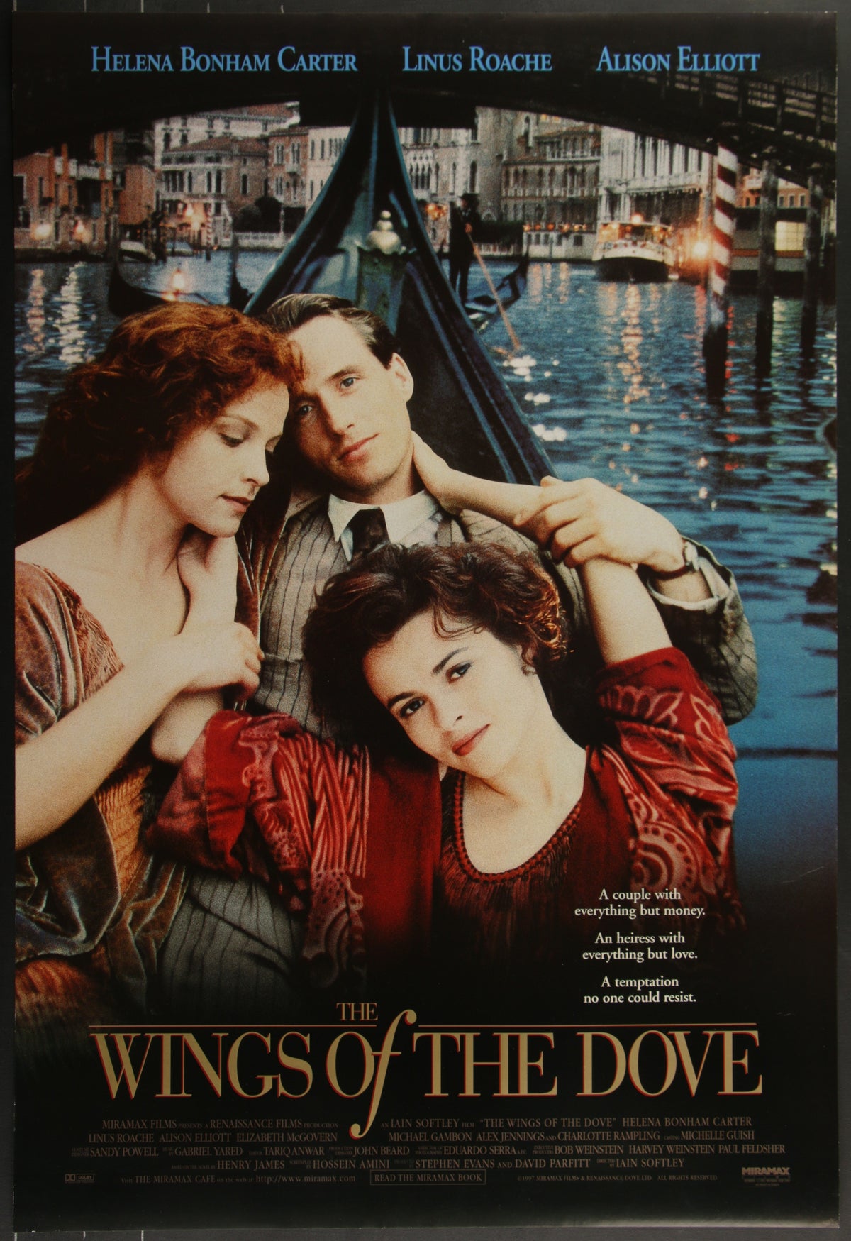 The Wings Of The Dove (1997) Original US One Sheet Movie Poster