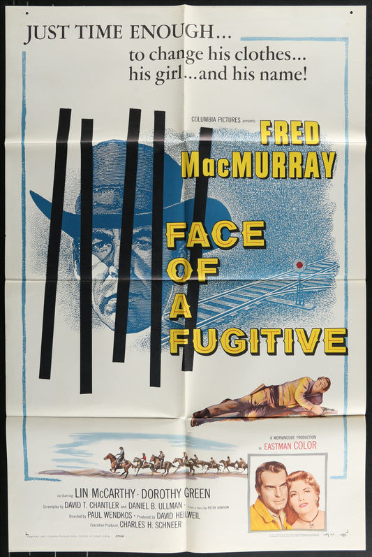 Face Of A Fugitive (1959) Original US One Sheet Movie Poster