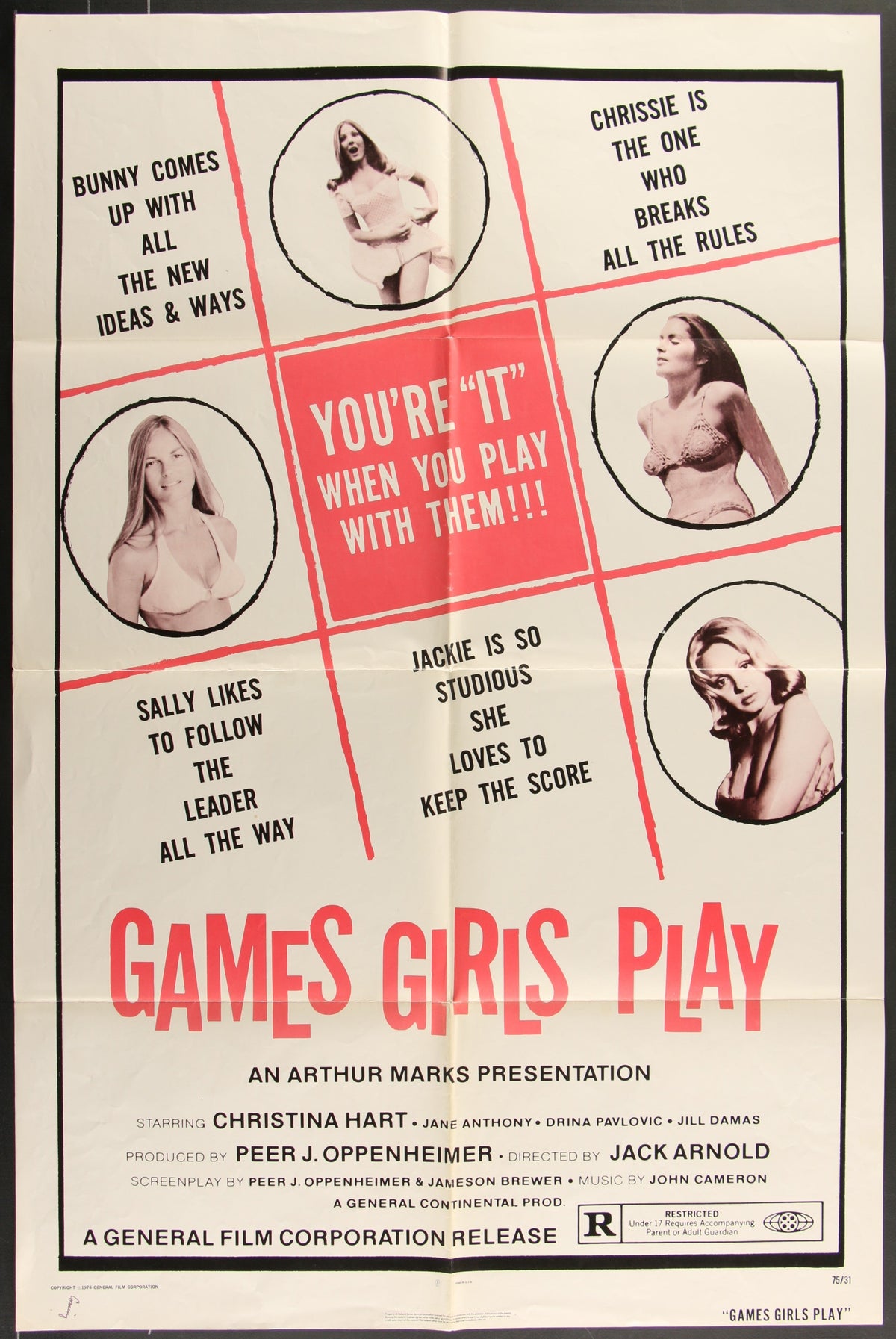 Games Girls Play (1975) Original US One Sheet Movie Poster