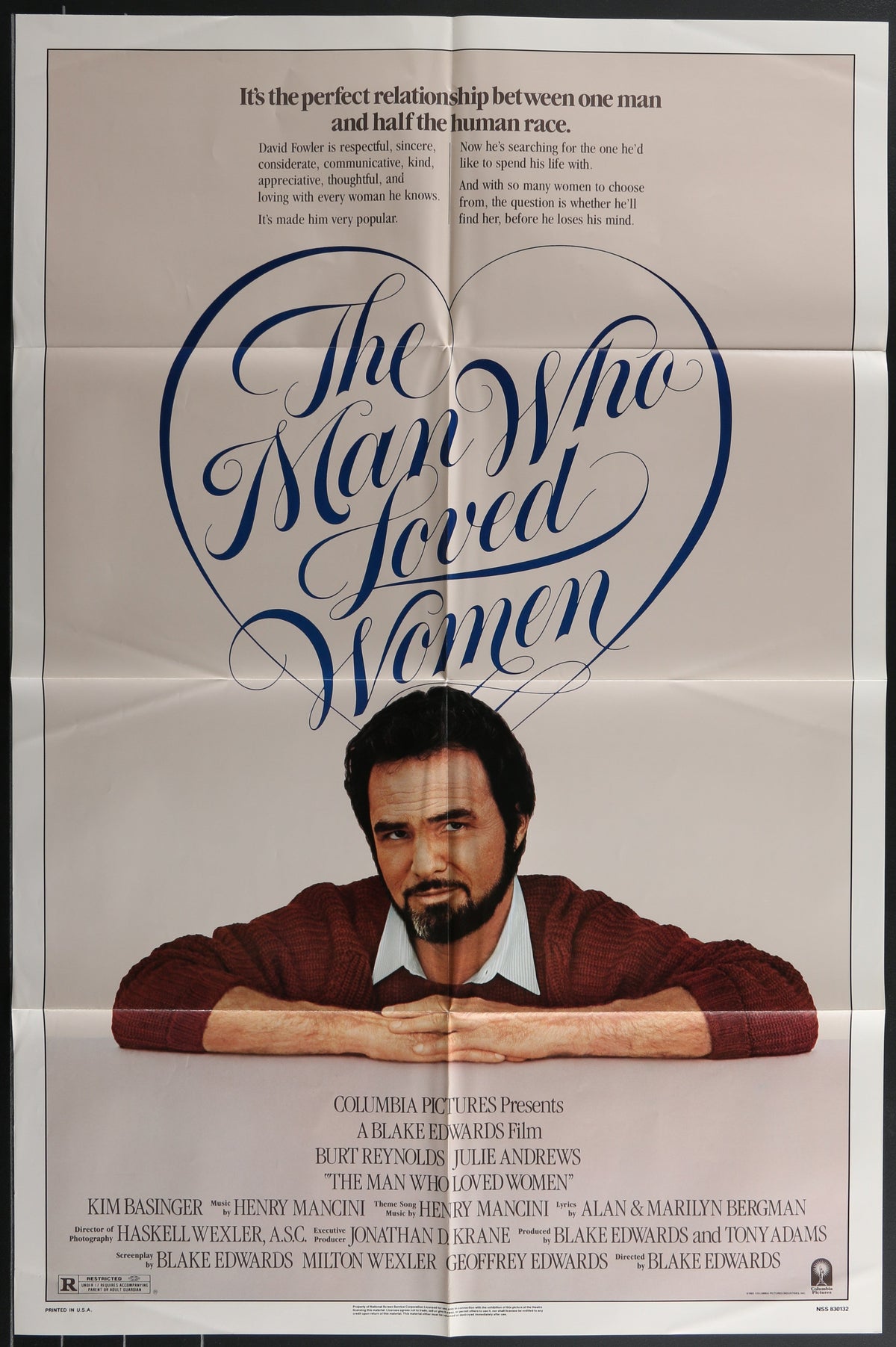 The Man Who Loved Women (1983) Original US One Sheet Movie Poster