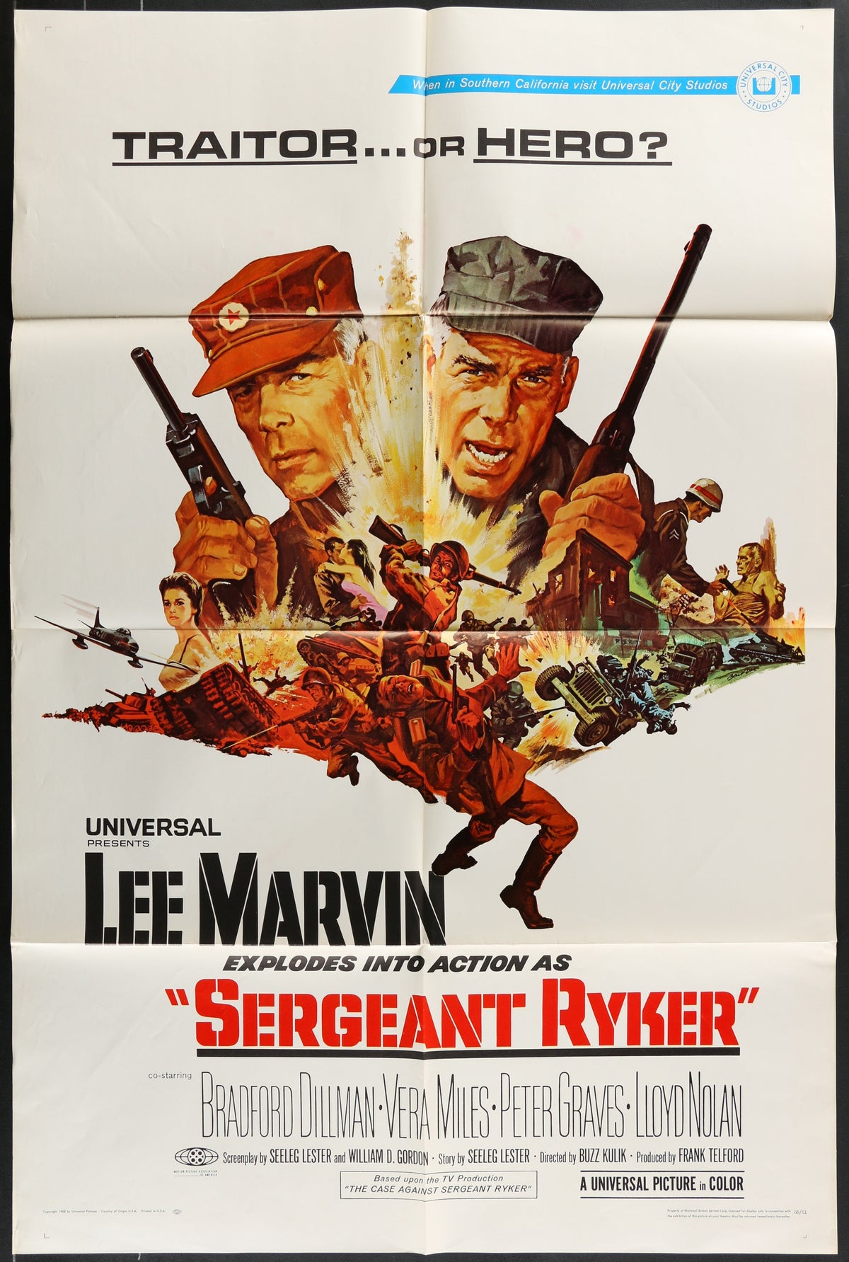 Sergeant Ryker (1968) Original US One Sheet Movie Poster