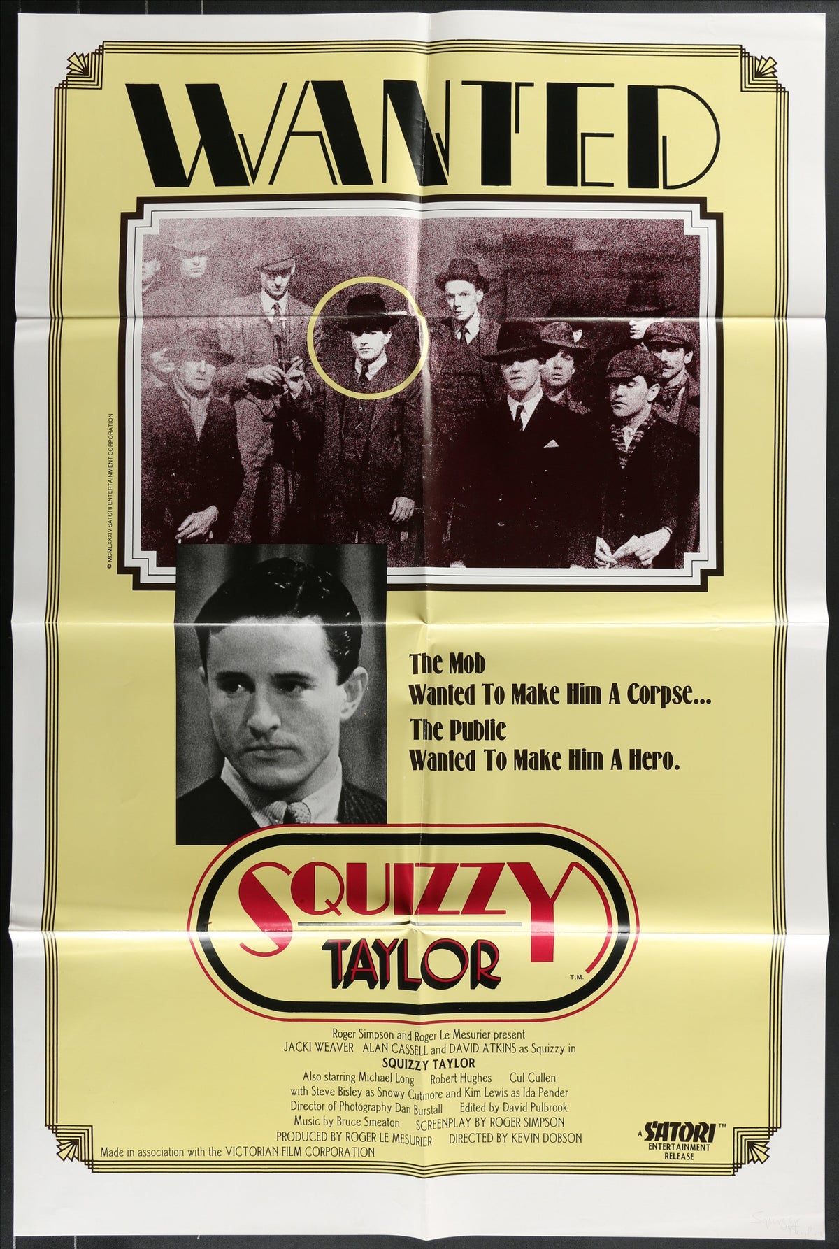 Squizzy Taylor (1982) Original US One Sheet Movie Poster
