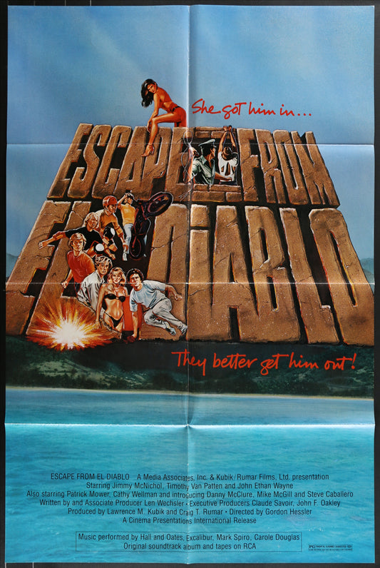 Escape From El Diablo (1983) Original US One Sheet Movie Poster