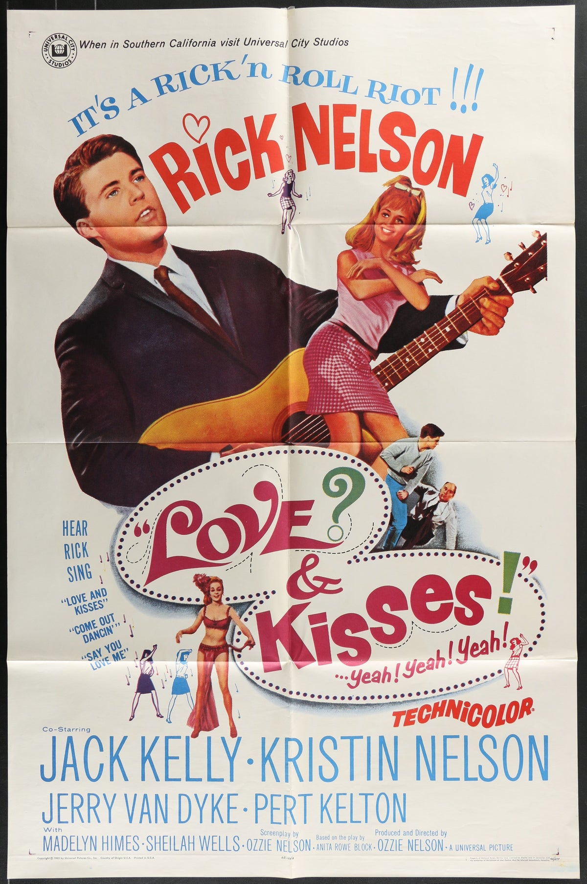 Love & Kisses (1965) Original US One Sheet Movie Poster