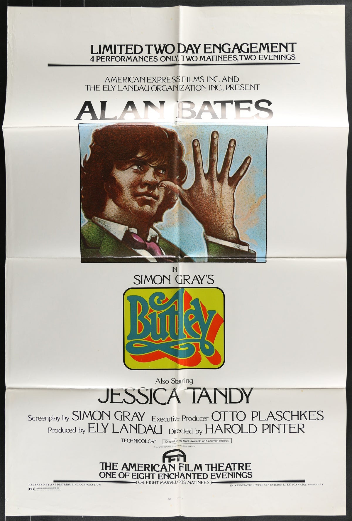 Butley (1974) Original US One Sheet Movie Poster