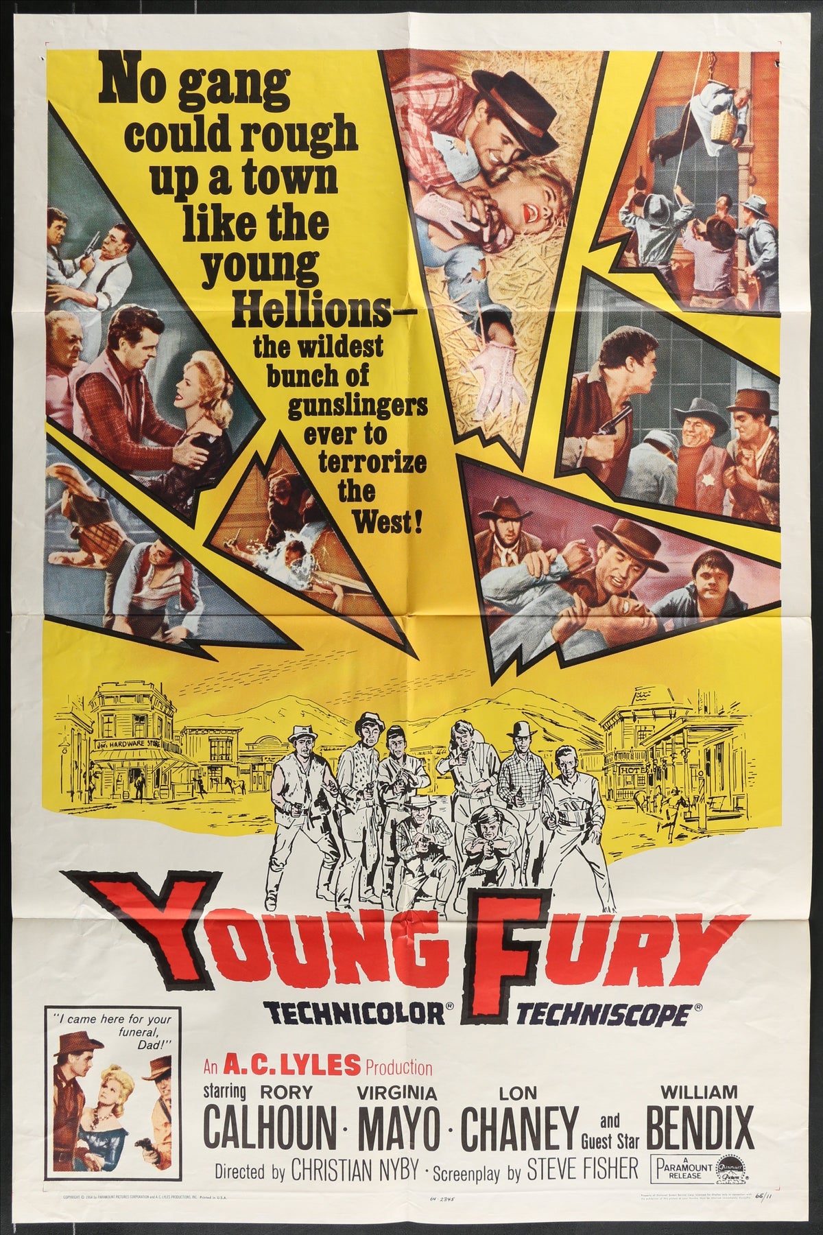 Young Fury (1965) Original US One Sheet Movie Poster